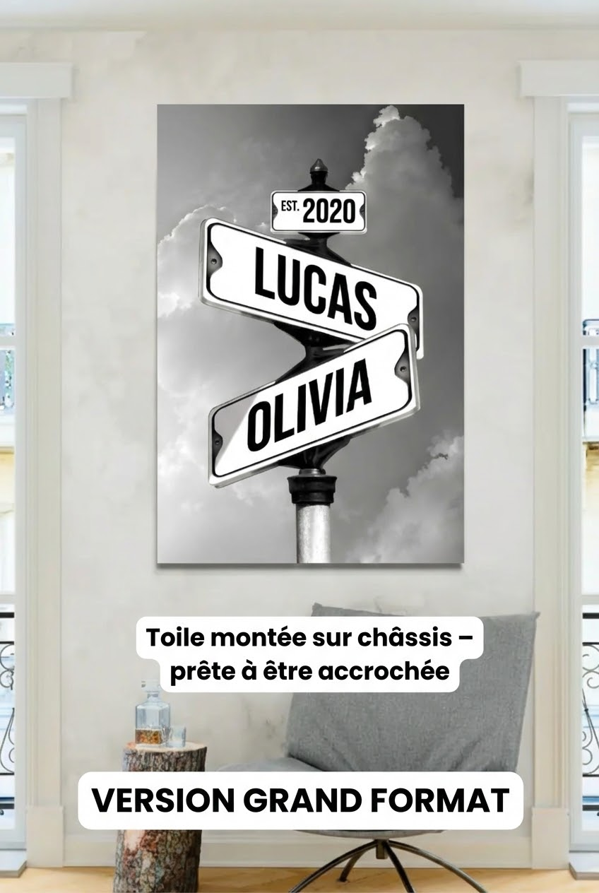 TOILE COUPLE PERSONNALISÉE 💕 Promo Saint-Valentin 💕