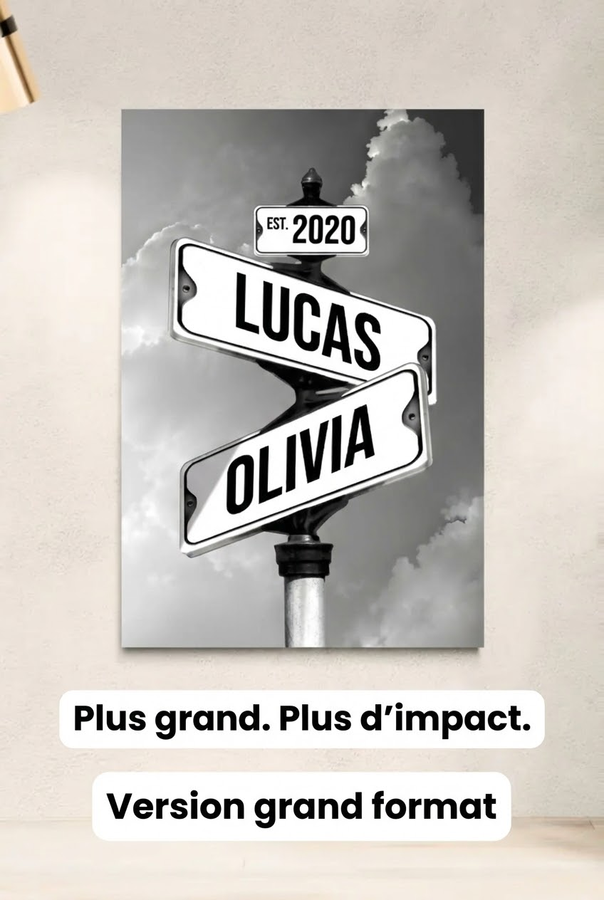 TOILE COUPLE PERSONNALISÉE 💕 Promo Saint-Valentin 💕