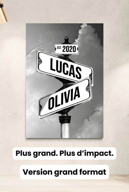 TOILE COUPLE PERSONNALISÉE 💕 Promo Saint-Valentin 💕