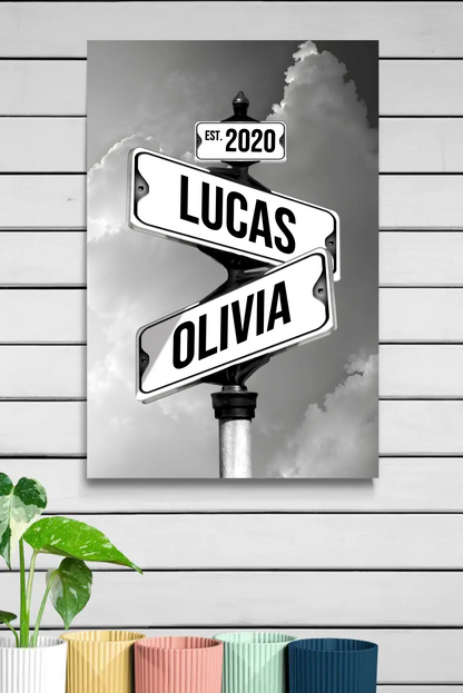 TOILE COUPLE PERSONNALISÉE 💕 Promo Saint-Valentin 💕